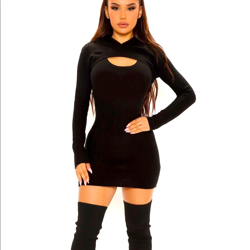 BNWT Two piece set - little black dress with sweater